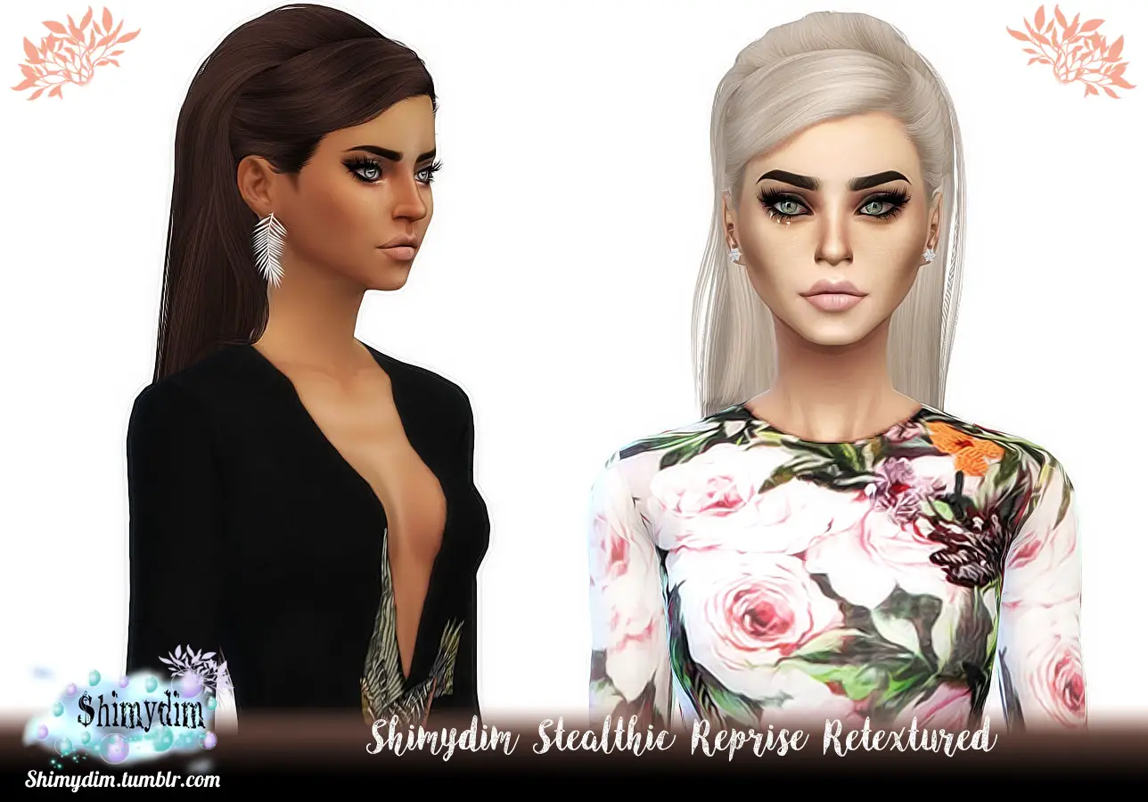 Shimydim Stealthic`s Reprise Hair Retextured Sims 4 Hairs