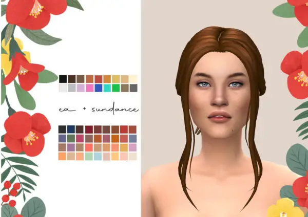 Simminginchi: Violet hair recolored for Sims 4