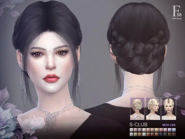 The Sims Resource: Hair n58 Audrey by S Club for Sims 4