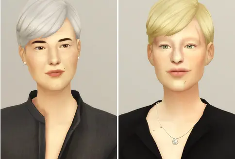 Rusty Nail: Mid Swept F Hair Edit for Sims 4
