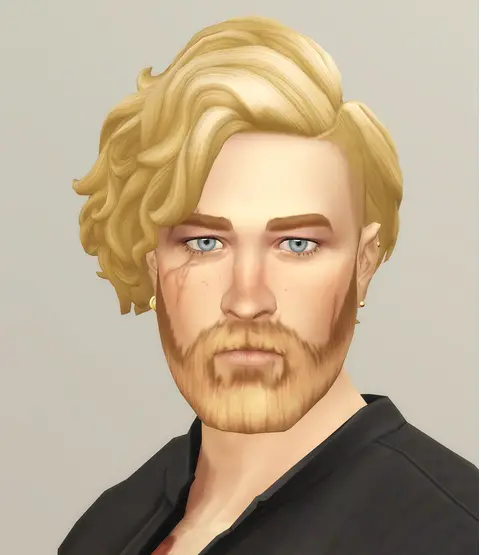 Rusty Nail: Magic Curly M Hair Edit for Sims 4
