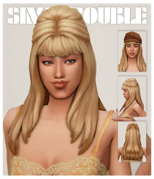 Simstrouble: Aslaug Hair for Sims 4