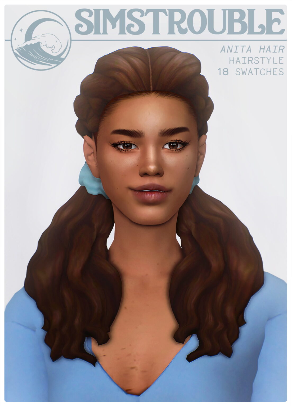 Simstrouble: Anita Hair - Sims 4 Hairs