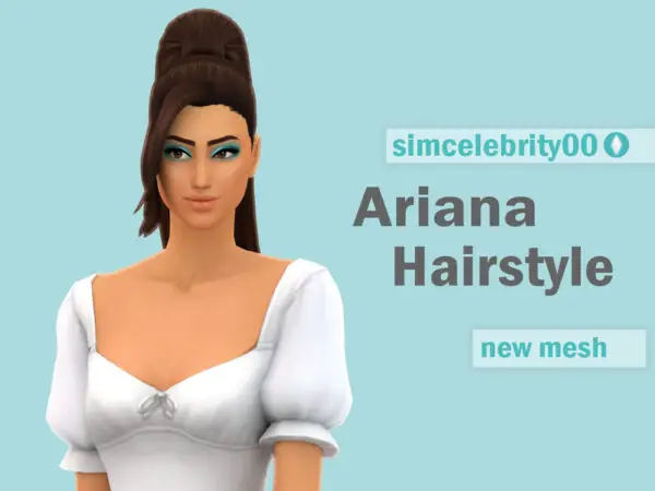 The Sims Resource: Ariana Hair by simcelebrity00 for Sims 4
