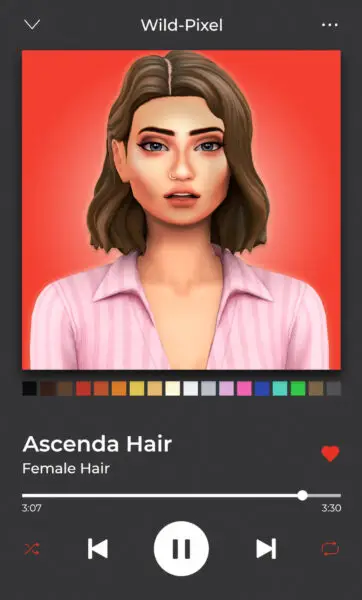 In My Dreams: Ascenda Hair for Sims 4
