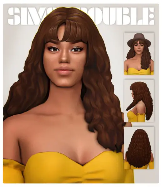 Simstrouble: Crawling Queen Hair for Sims 4