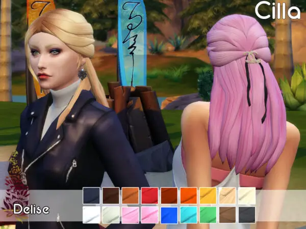 The Sims Resource: Cilla hair for Sims 4