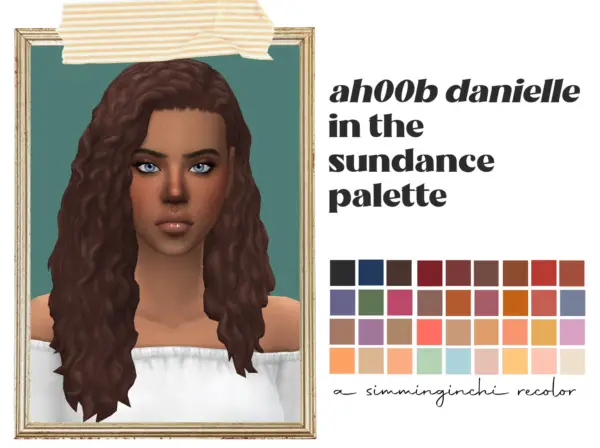 Simminginchi: Danielle hair recolored for Sims 4