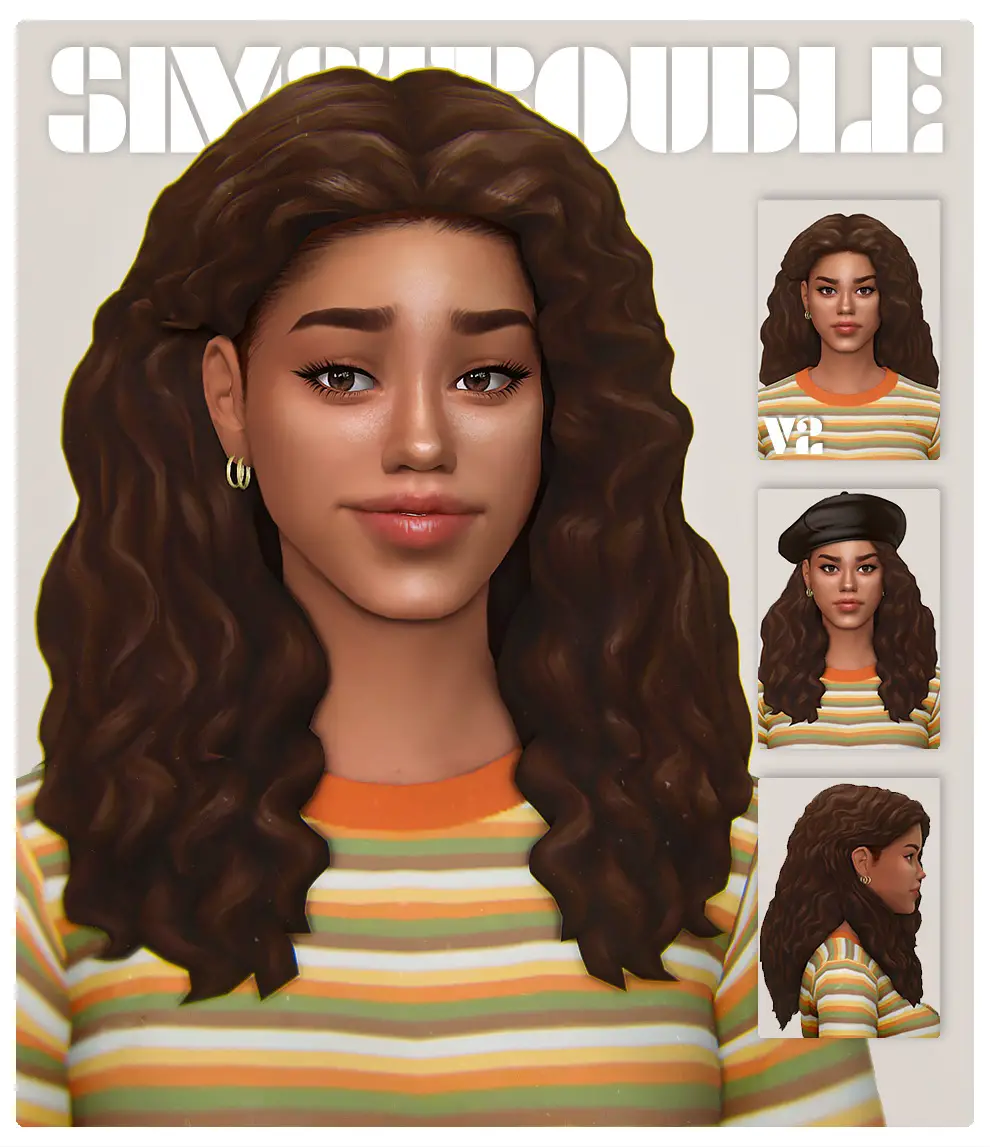 Simstrouble: Delta Hair - Sims 4 Hairs