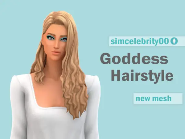 The Sims Resource: Goddess Hair by simcelebrity00 for Sims 4