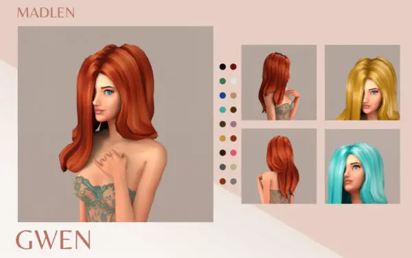 Madlen Sims: Gwen Hair for Sims 4