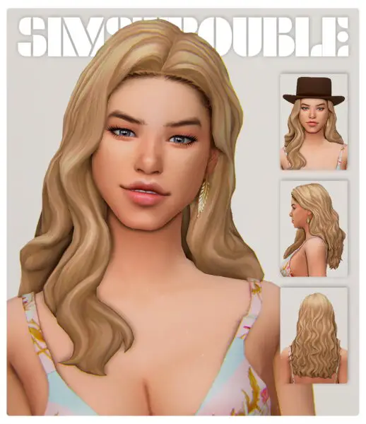 Simstrouble: Katheryn Hair for Sims 4