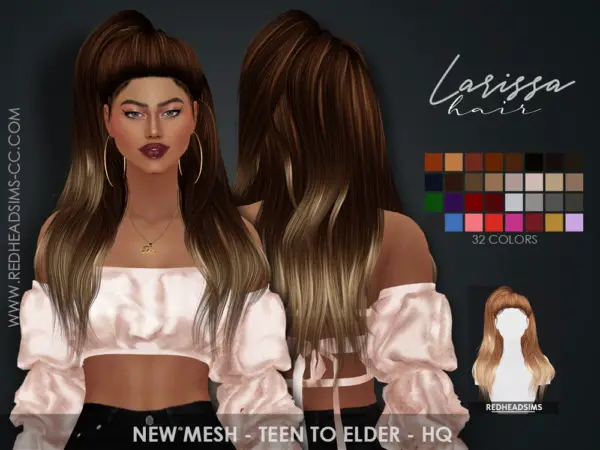 Coupure Electrique: Larissa Hair for Sims 4