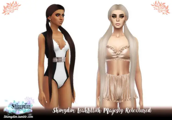 Shimydim: LeahLillith`s Majesty Hair Retextured for Sims 4