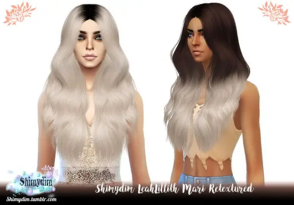 The Sims Resource: LeahLillith` Mari  Hair Retextured for Sims 4