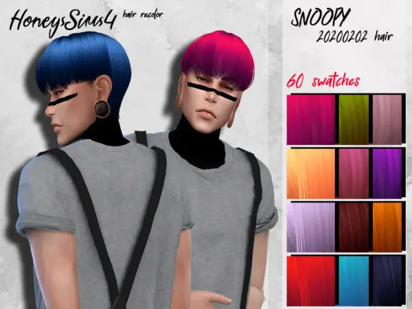 The Sims Resource: Male hair recolor by HoneysSims4 for Sims 4