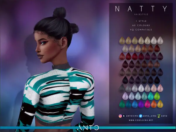 The Sims Resource: Natty Hair by Anto for Sims 4