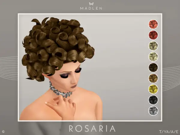 Madlen Sims: Rosaria Hair for Sims 4
