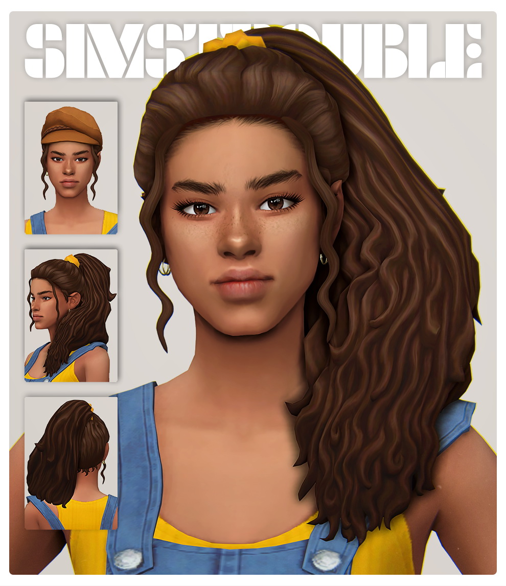 Simstrouble: Stephanie Hair - Sims 4 Hairs