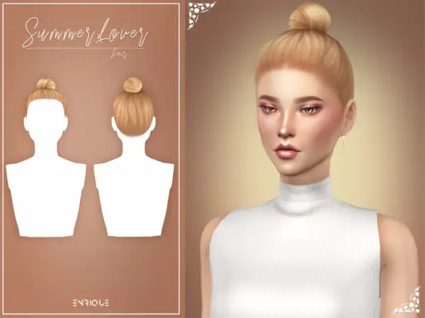 The Sims Resource: Summer Lover Hair by Enrique for Sims 4