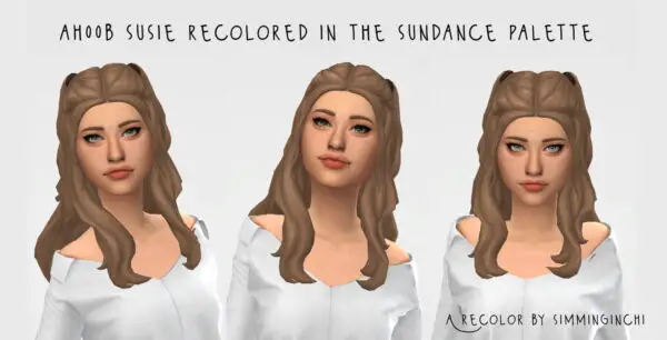 Simminginchi: Susie hair recolored for Sims 4