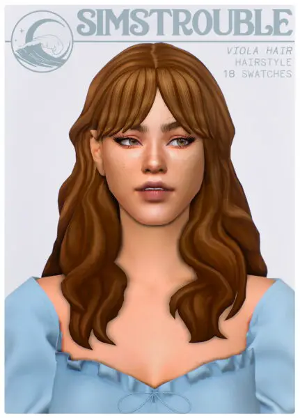 Simstrouble: Viola Hair for Sims 4
