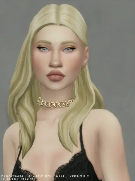 Candy Sims 4: Plastic Doll Hair for Sims 4