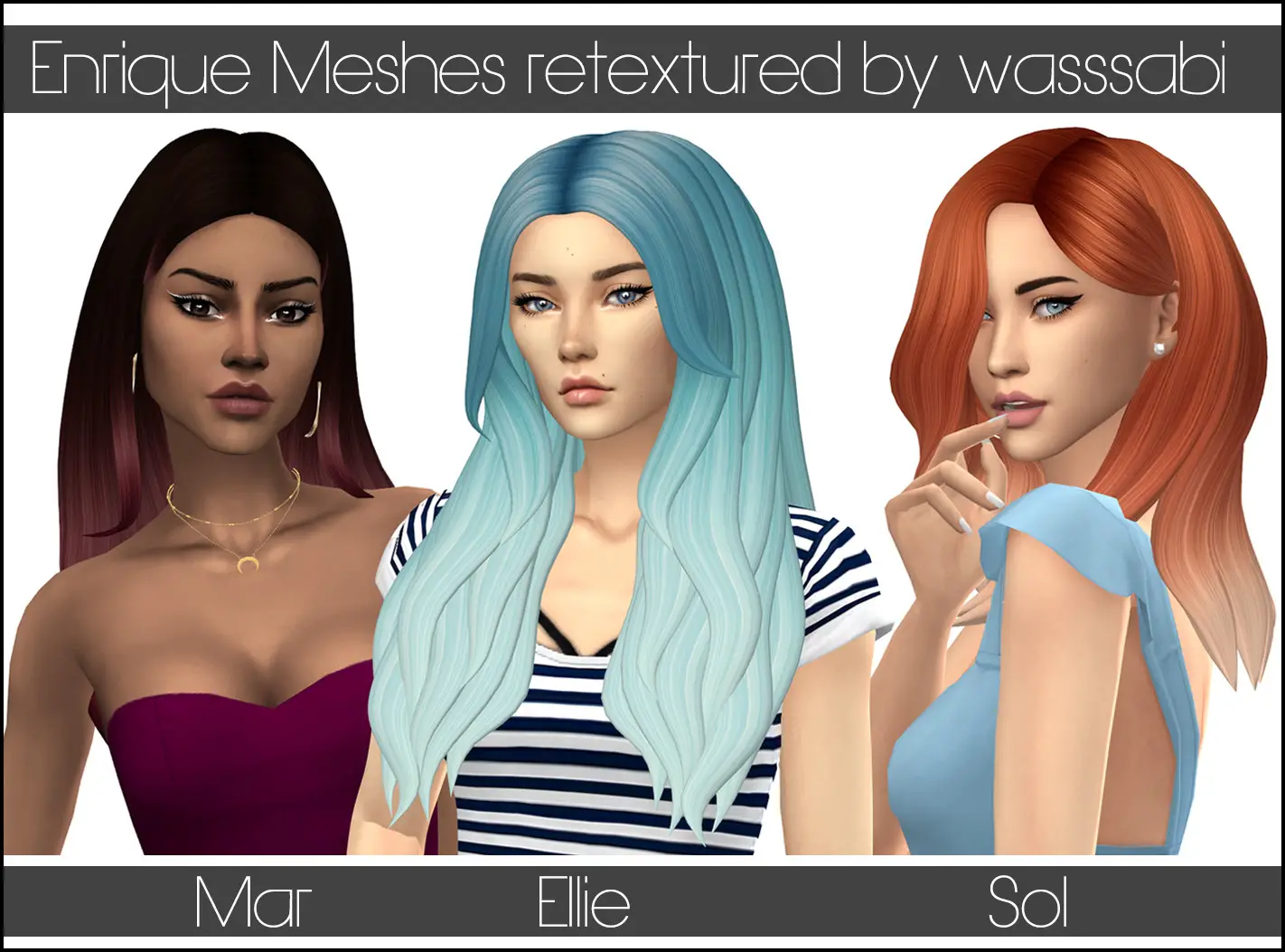 The Sims Resource Enrique`s Maxis Match Hairstyles Retextured Sims 4