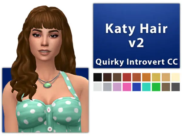 The Sims Resource: Katy Hair by qicc for Sims 4