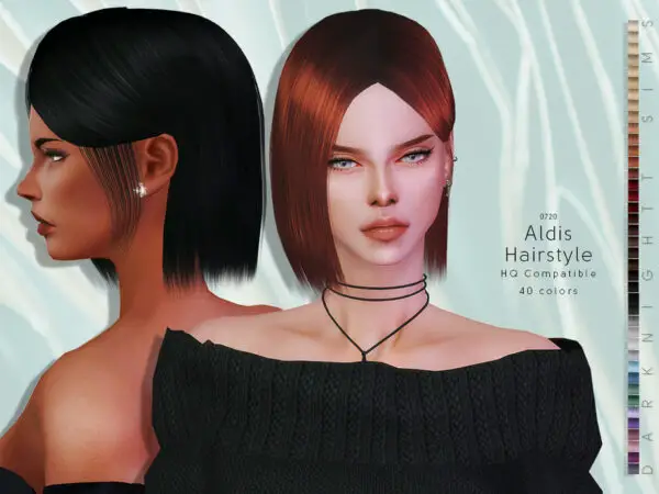 The Sims Resource: Aldis Hairstyle by DarkNighTt for Sims 4