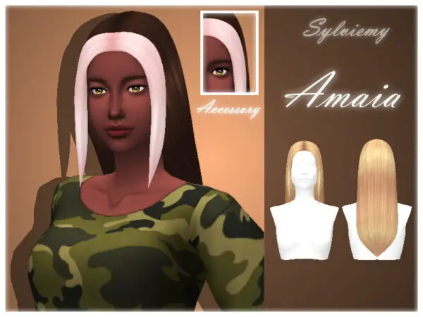 The Sims Resource: Amaia Hairstyle Set for Sims 4