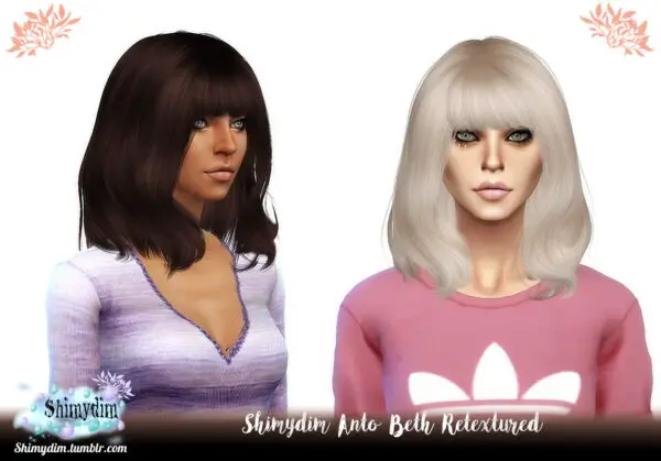 Shimydim: Anto`s Beth Hair Retexture for Sims 4