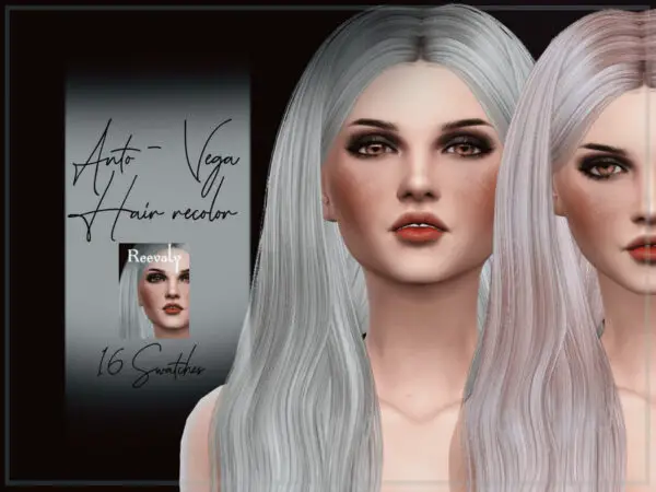 The Sims Resource: Anto`s Vega Hair Recolored by Reevaly for Sims 4