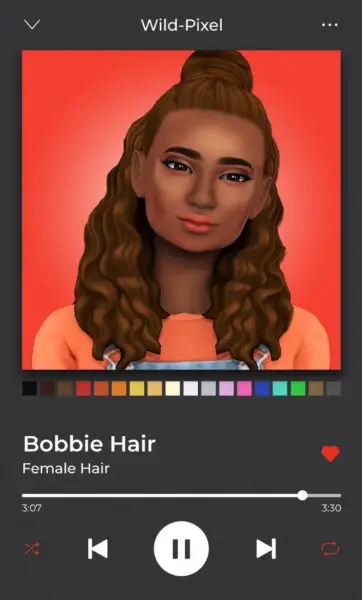 IMVikai: Bobbie hair for Sims 4