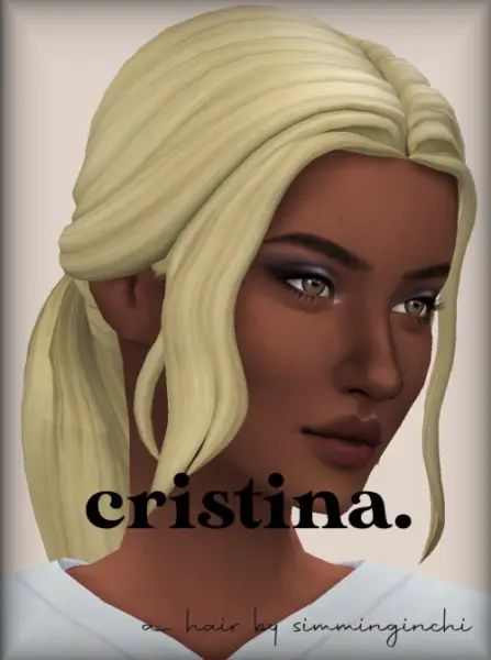 Simminginchi: Cristina hair for Sims 4