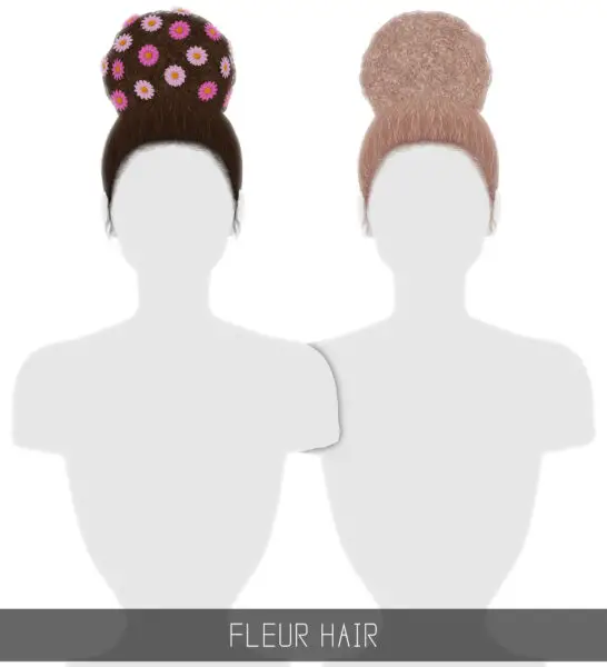 Simpliciaty: Fleur Hair for Sims 4