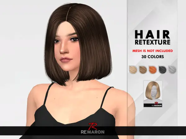 The Sims Resource: Fleur Hair Retextured by remaron for Sims 4