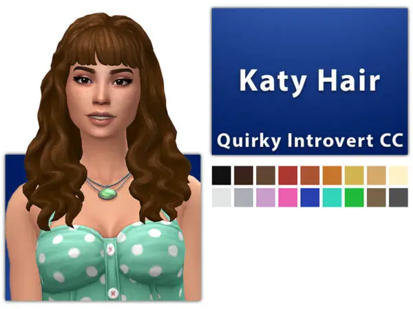 The Sims Resource: Katy Hair by qicc for Sims 4