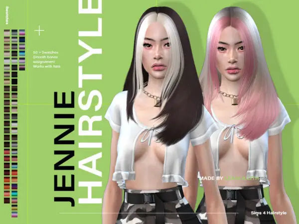 The Sims Resource: Jennie Hairstyle by LeahLillith for Sims 4