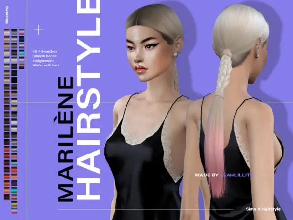 The Sims Resource: Marilene Hairs by LeahLillith for Sims 4