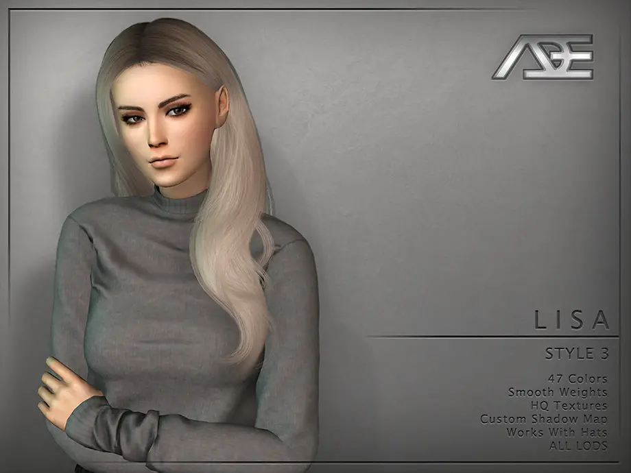 The Sims Resource Lisa Style 3 Hair By Ade Darma Sims 4 Hairs