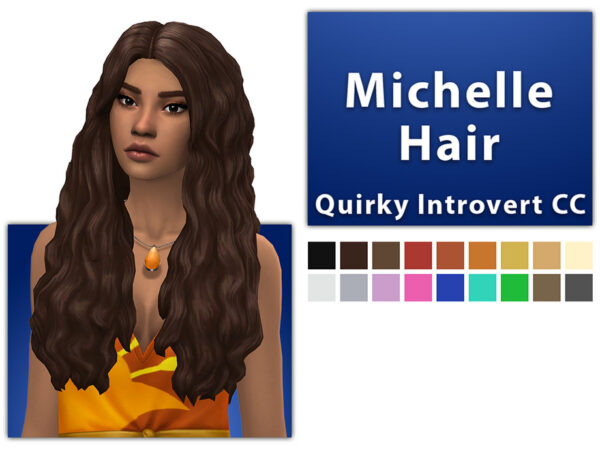 The Sims Resource: Michelle Hair by qicc for Sims 4