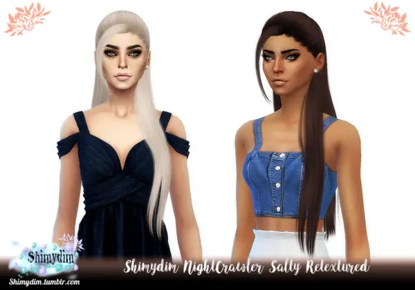Shimydim: NightCrawler`a Salty Hair Retexture for Sims 4