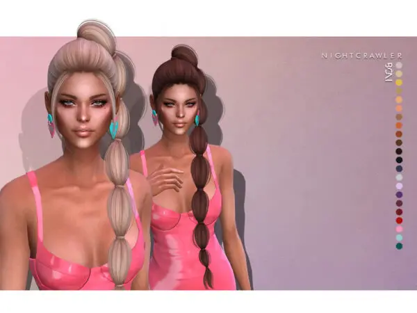 The Sims Resource: Boni Hair by Nightcrawler for Sims 4