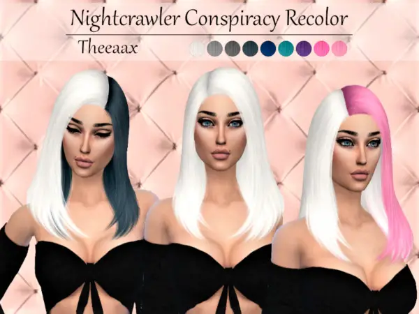 The Sims Resource: Nightcrawler`s Conspiracy Hair Recolored for Sims 4