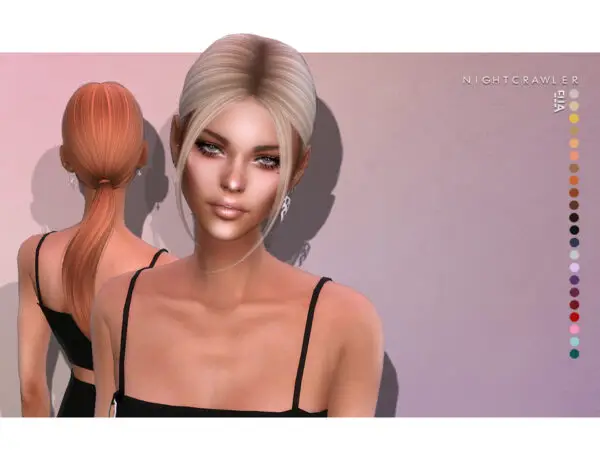 The Sims Resource: Ella Hair by Nightcrawler for Sims 4