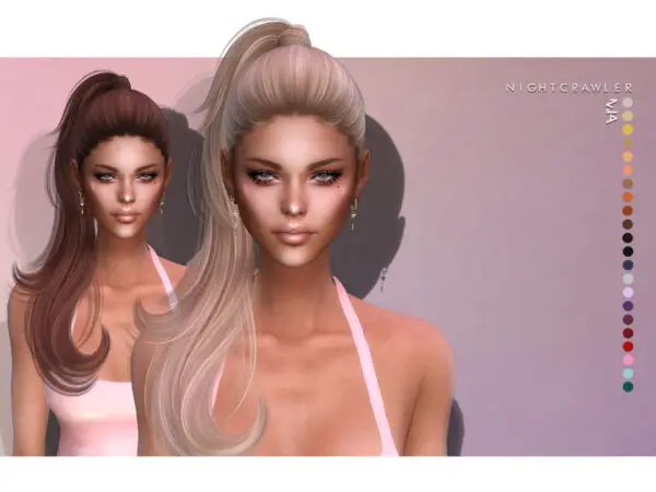 The Sims Resource: Mia hair by Nightcrawler Sims for Sims 4
