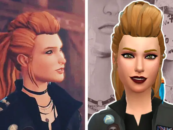 The Sims Resource: Rachel Amber punk hair by annewellen for Sims 4