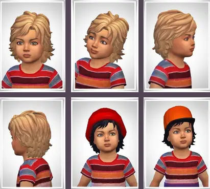 Birksches sims blog: Robby Toddler Hair for Sims 4