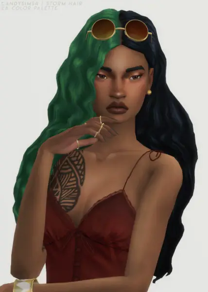 Candy Sims 4: Storm Hair for Sims 4